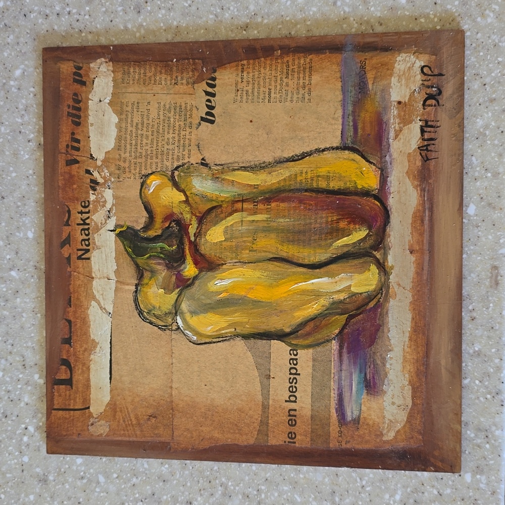 Yellow pepper original painting